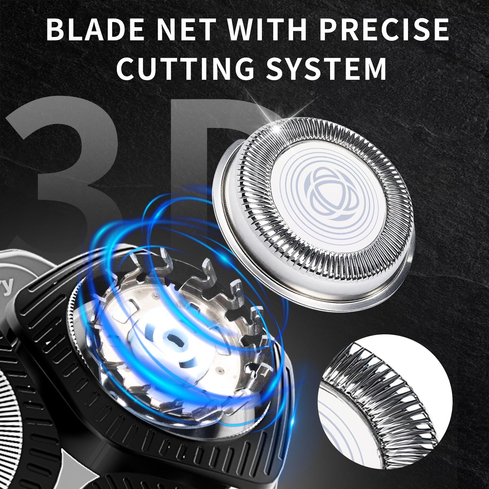 SH71/50 Shaving Heads Compatible with Philips Shavers, Black