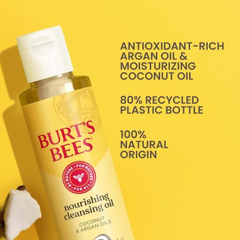 Burt's Bees Nourishing Cleansing Oil - Hydrating Face Oil with Coconut & Argan Oils | 6 fl. oz.