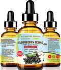 Belgian Elderberry Seed Oil Sambucus Nigra 100% Pure Natural Virgin Unrefined Cold Pressed Carrier Oil 1 Fl. Oz.- 30 ml for FACE, Skin, Hair, Nails, Anti-Aging by Botanical Beauty