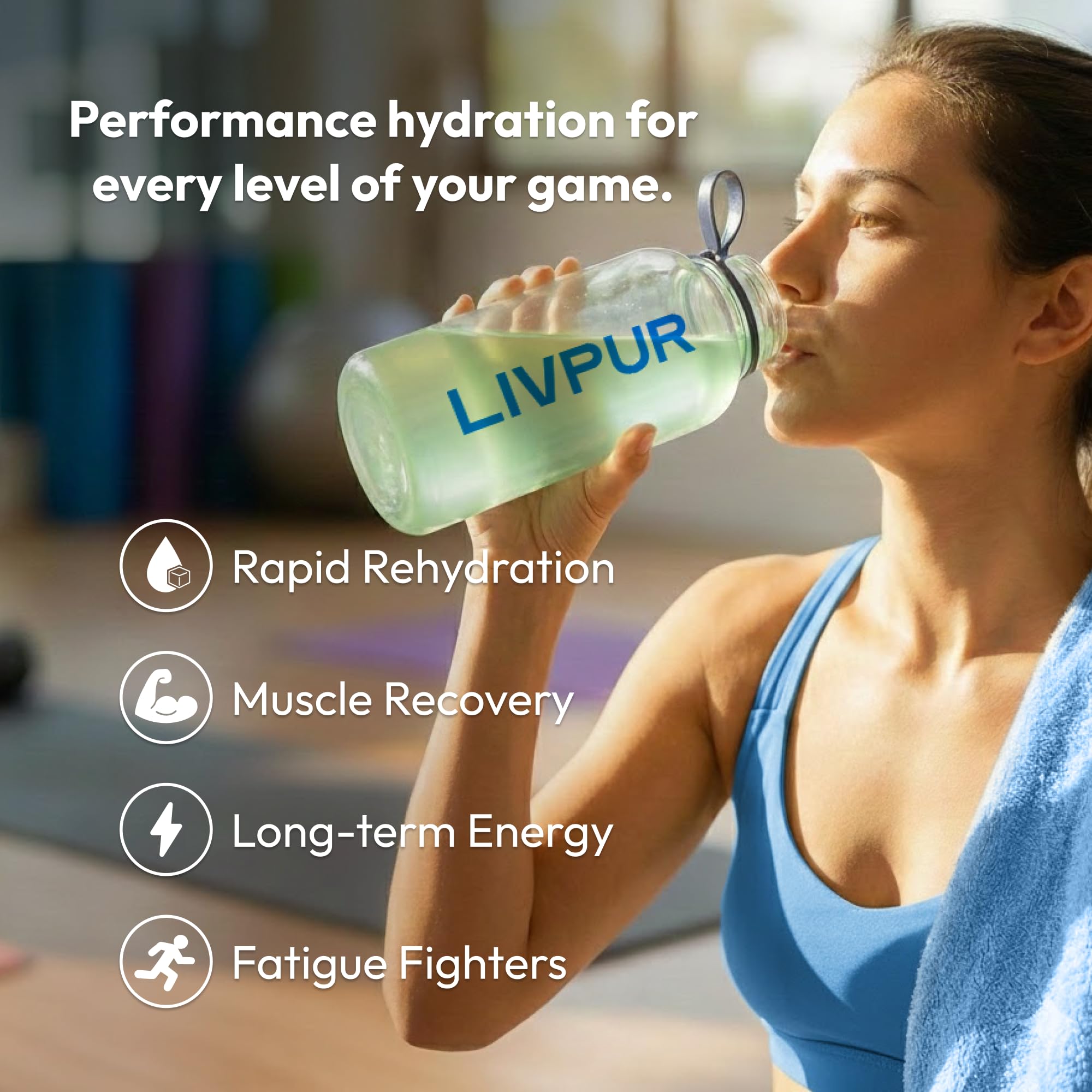 LIVPUR Electrolyte Hydration Powder, Cool Lime & Blue Raspberry, 16 Sticks