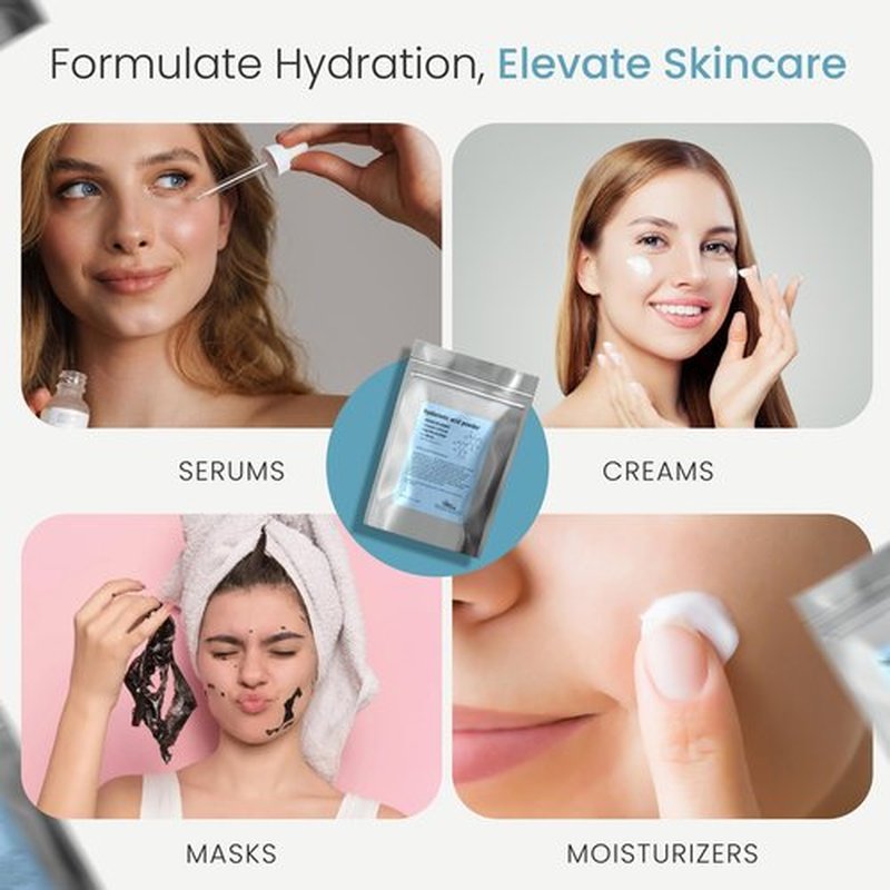 Talsen Chemicals Pure Hyaluronic Acid Powder (0.52 oz. / 15 Grams) 1800 kDa+ for Skin Cosmetic Grade, Hyaluronic Acid High Molecular Weight Powder, DIY Hyaluronic Acid Serums