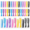 Gisdo 100 Pcs Hair Comb Set in Bulk Individually Wrapped, Pocket Comb & Wide tooth Hairbrush Set for Women Kids Hotel,Airbnb,Shelter/Homeless/Nursing Home/Charity(Bright Color)