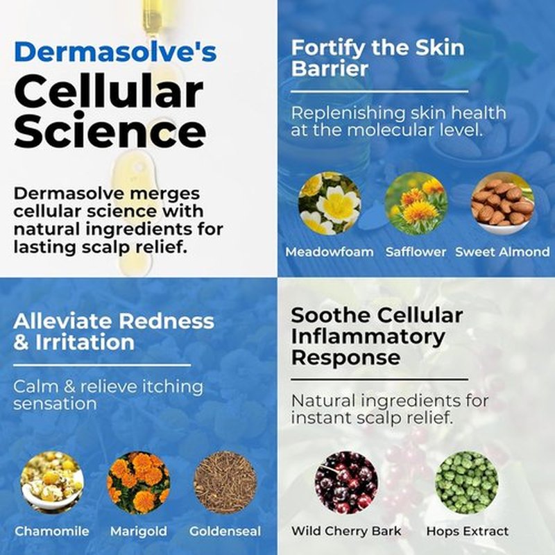 Dermasolve Scalp Oil - Flaky Scalp Relief for Psoriasis & Dandruff | 4 oz, Dermatologist Approved