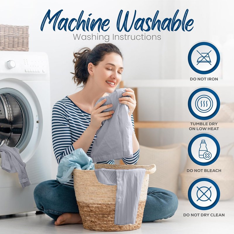 Utopia Bedding Waterproof Pillow Protectors - Bed Bug & Dust Mite Proof | Standard Size Set of 4 - Gray