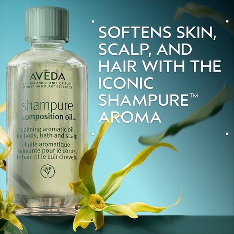 Aveda Shampure Composition Oil - Calming Bath, Body & Scalp Treatment with Meadowfoam Oil | 1.7 Fl Oz
