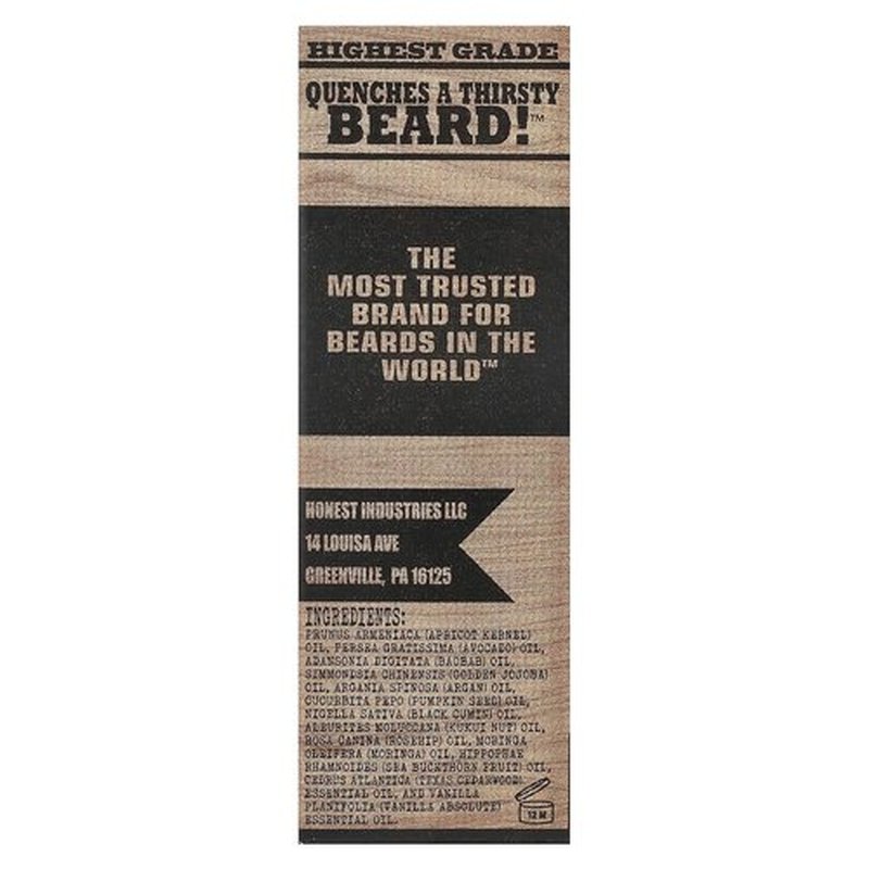 Honest Amish - Premium Beard Oil for Soft, Healthy Facial Hair - 2 Ounce Bottle