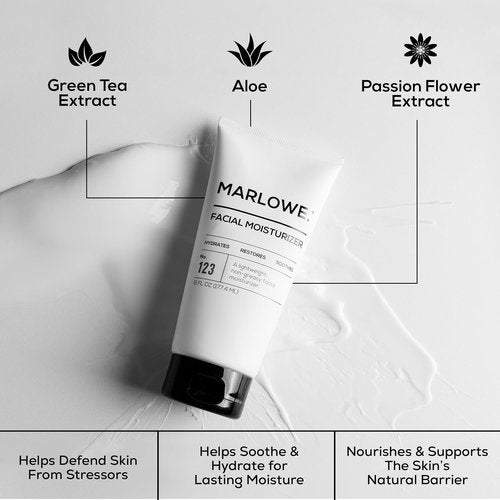 Marlowe. Men's Skin Care Set - 3-Piece Exfoliating Scrub, Purifying Cleanser & Hydrating Moisturizer