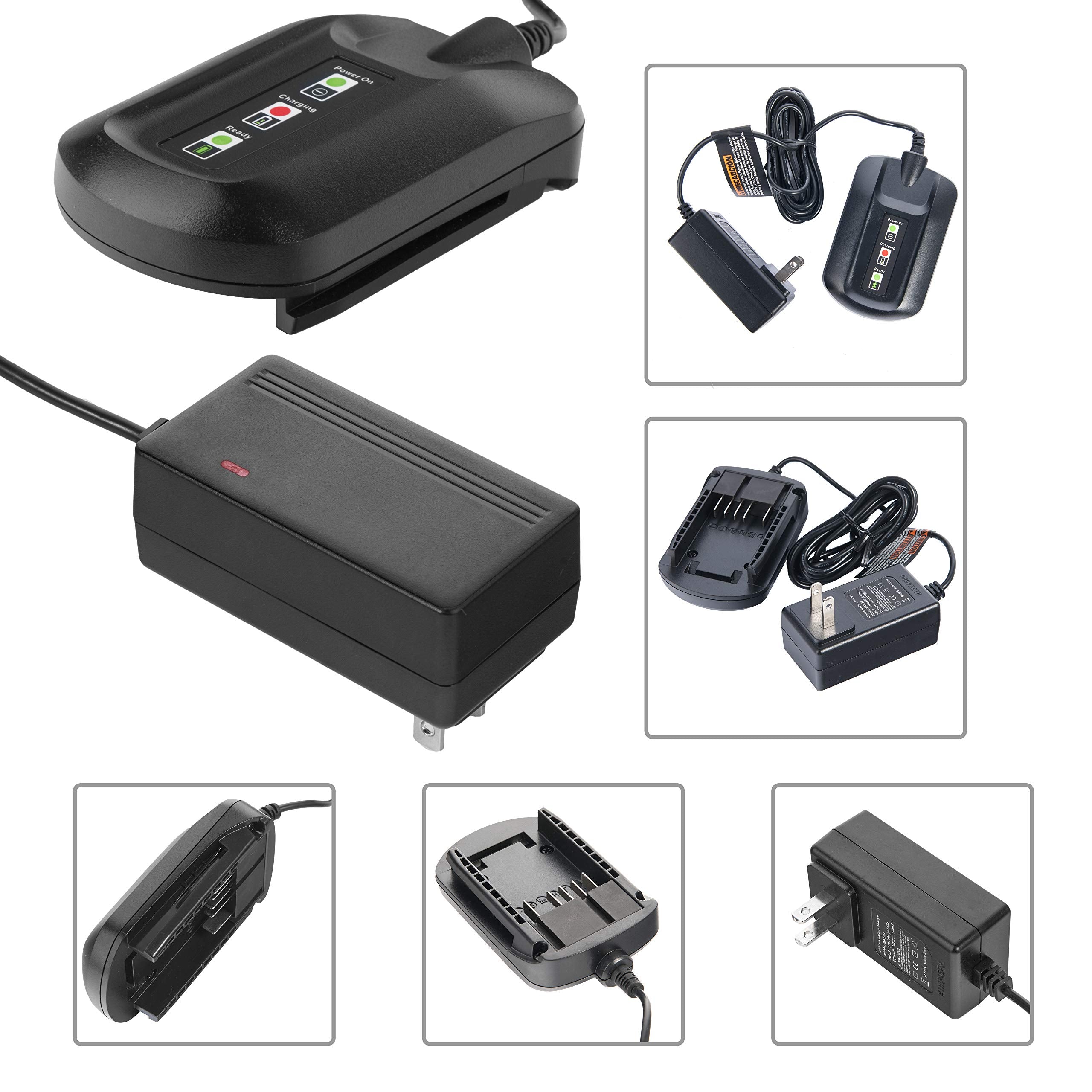 20V 2Packs Replacement Battery and Charger Starter Kit， Cell9102 WA3520 Lithium Battery and Charger WA3742 Compatible with Worx 20-Volt Cordless Power Tools