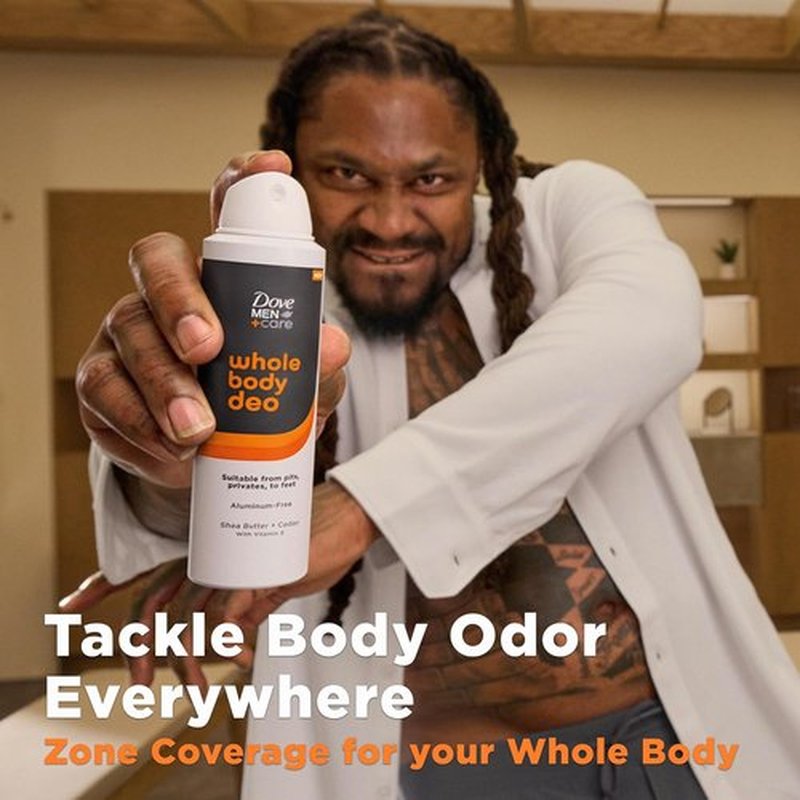 Dove Men+Care Aluminum-Free Deodorant Spray - Whole Body Protection with Shea Butter & Cedar | 4 oz