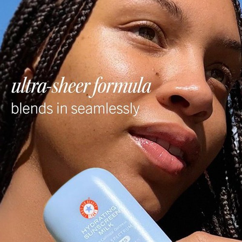 First Aid Beauty Hydrating Sunscreen Milk SPF 45 - Lightweight Serum with Colloidal Oatmeal for Sensitive Skin
