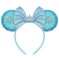 Snowflake Costume for Girls Adult Women Princess Dress up 4-6 Accessories Birthday Party Decorations Kids Favors Toys for Age 4-7 Mouse Ears Headband