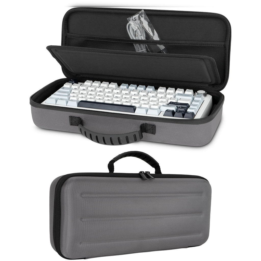 XINGFUDAO 75% Keyboard Case,Hard Carrying EVA Case for Aula F75 Wireless Mechanical Keyboard,Compatible with ASUS ROG Azoth 75% Wireless DIY Custom Gaming Keyboard