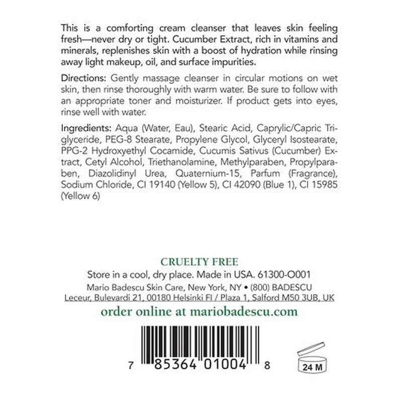 Mario Badescu Cucumber Cream Soap - Gentle Facial Cleanser with Vitamins - Ideal for Combination or Dry Skin