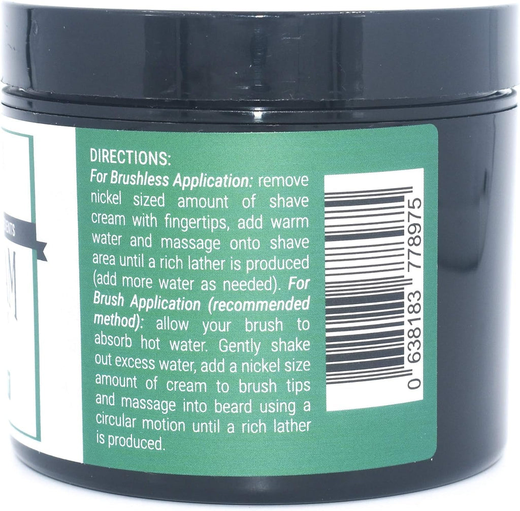 Taconic Eucalyptus Mint Concentrated Shaving Cream, Rich Lather, 4 oz