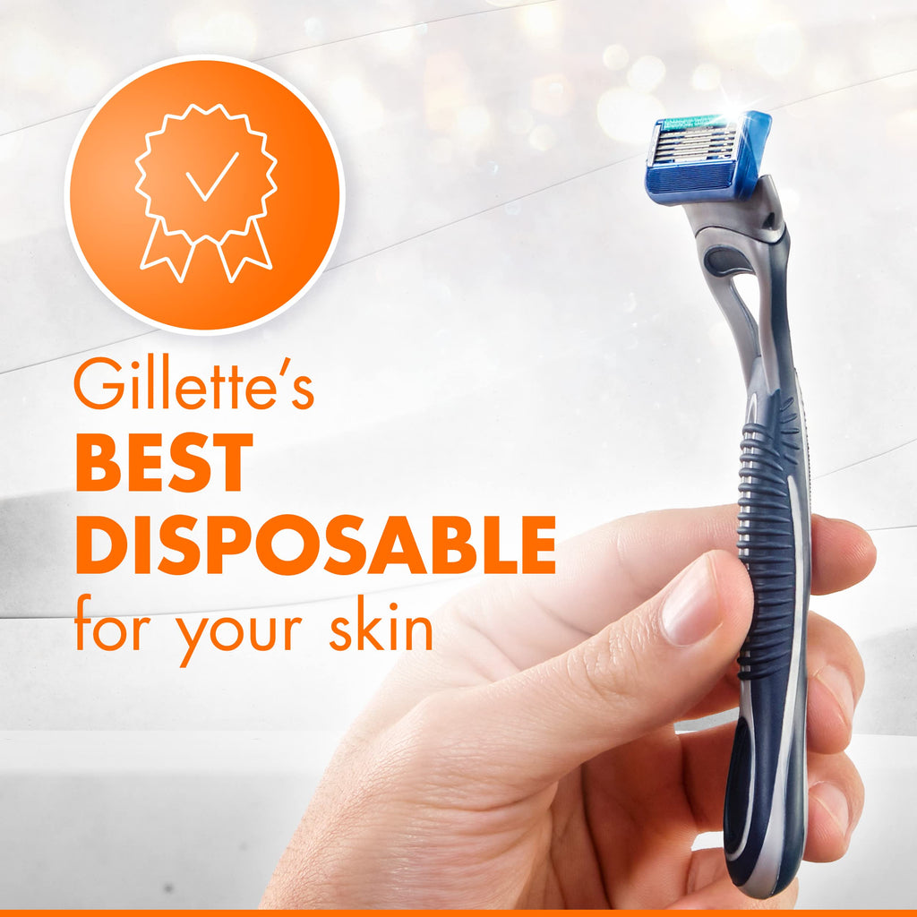 Gillette Sensor5 Men's Disposable Razors, 2 Count (Pack of 12)