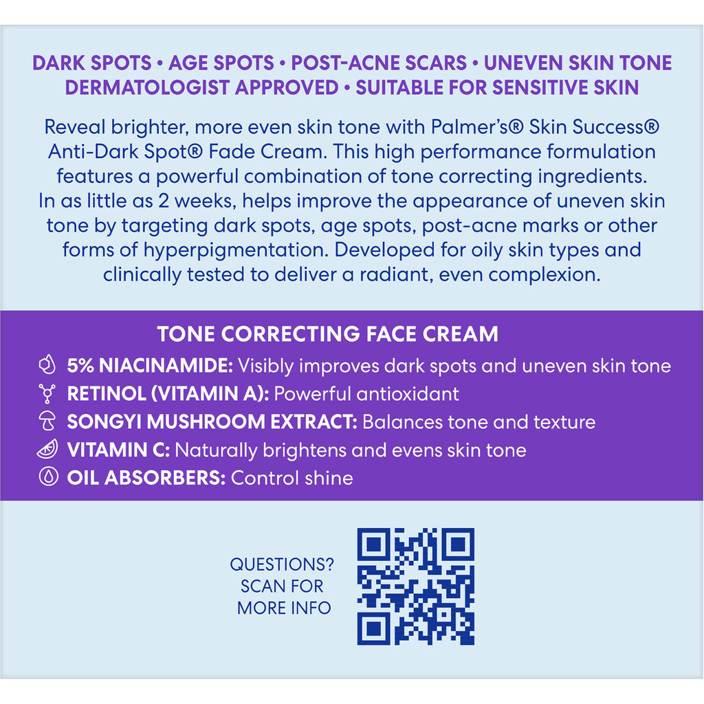 Palmer's Skin Success Eventone Fade Cream for Oily Skin, 2.7 Fl Oz