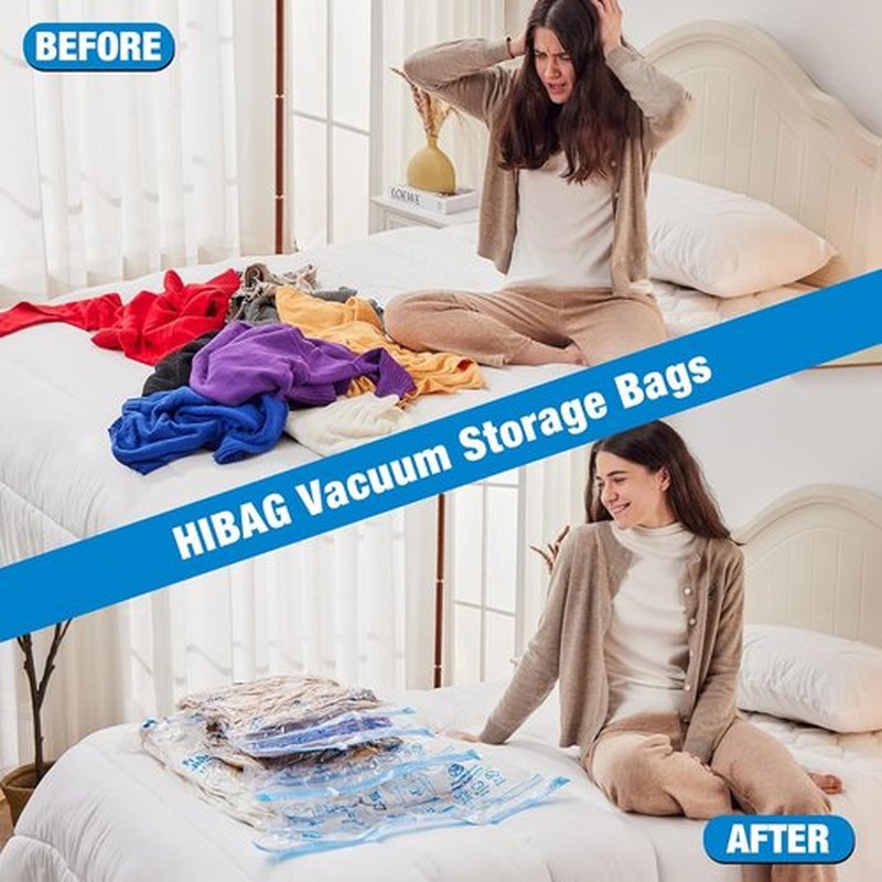 Skiennix Vacuum Storage Bags - Space Saver 35-Pack for Clothes, Bedding, and Comforters | Durable Seal