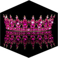 TOBATOBA Hot Pink Tiaras and Crowns for Women, Crystal Wedding Tiara for Bride Queen Crown, Royal Princess Quinceanera Headpieces for Birthday Prom Pageant Halloween Cosplay