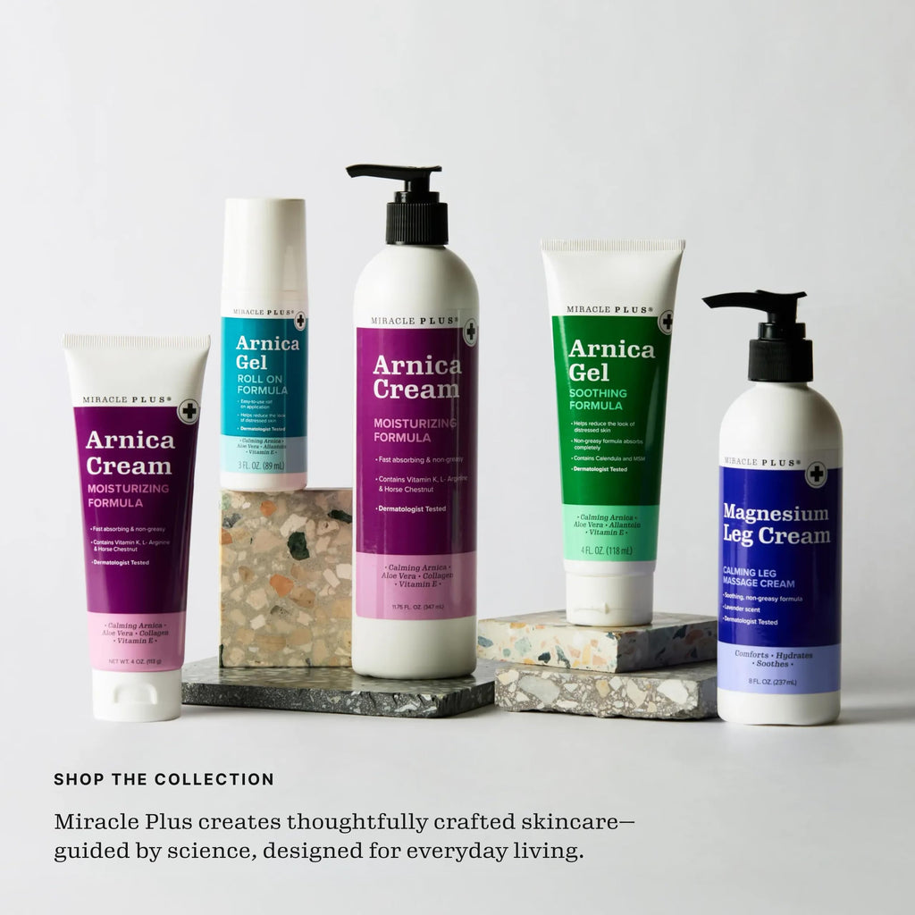 Miracle Plus Magnesium Leg Cream | Magnesium Lotion Calming Leg Cream For Leg Relief | Herbal Moisturizer Topical Body Butter Soothes + Calms Sensations, Itching, & Shaking, 8oz, 3 Piece