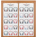 BOHEMIABY 2 Pcs Headphone Storage Classroom with 30 Durable Polyester Mesh Pockets, Door Hanging Headphone Holder for Classroom Library, Headphone Organizer with 122 Reusable Card & 6 Hooks