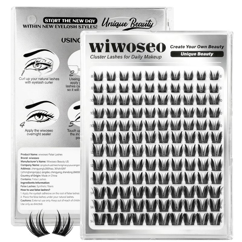 wiwoseo Bunny Lash Clusters Manga Lash Clusters Fairy Lashes Clusters with Spikes Wet Look Eyelash Clusters Flaunt Eyelash Extensions Manga Eyelash Clusters Spiky Lashes Clusters for Beginners