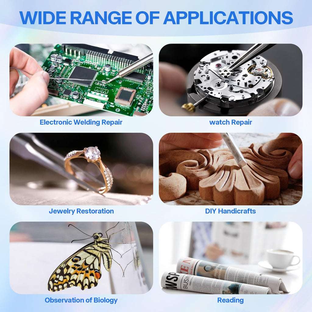 LXIANGN 2.5X Magnifying Helping Hands Soldering Station with Heavy Cast Iron Base, 360° Adjustable Alligator Clips for Soldering, Jewelry Making, Electronics Repair & DIY Crafts