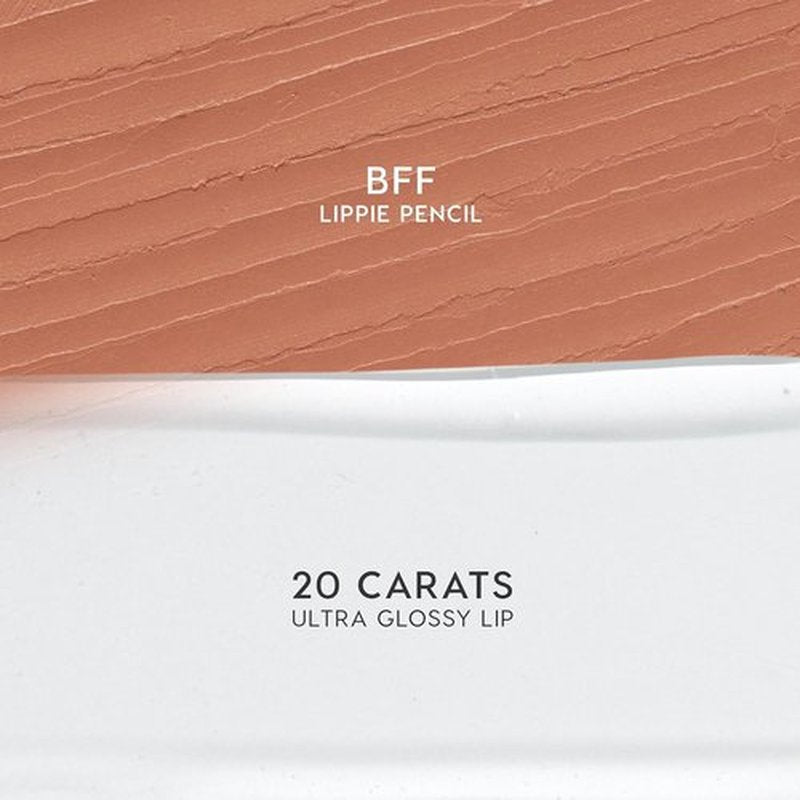 ColourPop Better Together Lip Pencil & Gloss Duo - Warm Nude Lip Combo for Definition & Shine | Includes BFF & 20 Carats (2 Count)