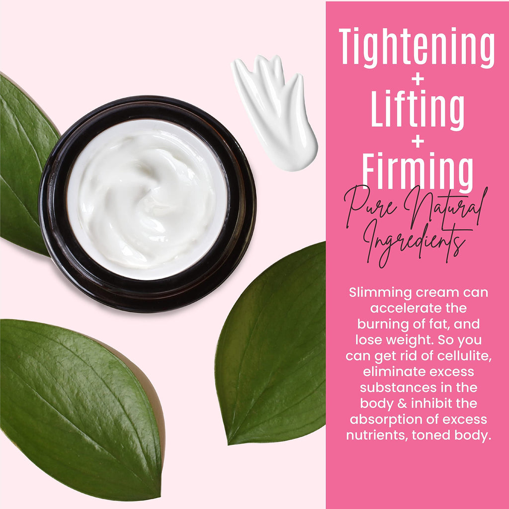 Dermaxgen Slimming Cream for Tummy, Belly & Waist Firming - 100% Natural Anti Cellulite Cream with Organic Ingredients - Natural Formula for Body Firming & Shaping - 2 FL Oz