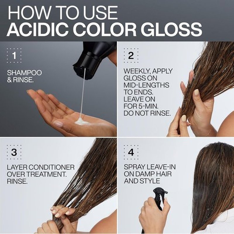 Redken Acidic Color Gloss Shampoo & Conditioner Set | Heat Protection Spray for Color-Treated Hair - Detangles & Enhances Shine