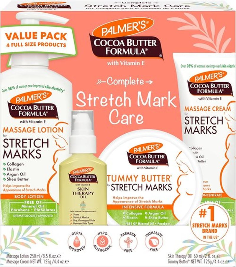 Palmer's Cocoa Butter Formula Pregnancy Skin Care Kit - 4 Piece Set for Stretch Marks & Scars