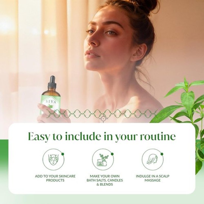 Siva Tea Tree Essential Oil - 100% Natural 4 Fl Oz for Diffuser, Face, Skin Care & Aromatherapy | Dropper Included