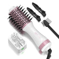 DAN Auto Dual Voltage Hair Dryer Brush(100V-240V),Travel Hair Dryer Brush with Multi-Function Plug Adapter,One Step Blow Dryer Brush and Styler Volumizer