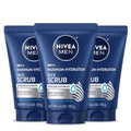 NIVEA MEN Face Scrub - Maximum Hydration Exfoliating Wash with Aloe Vera & Provitamin B5 | 4.4 Oz Tube, Pack of 3