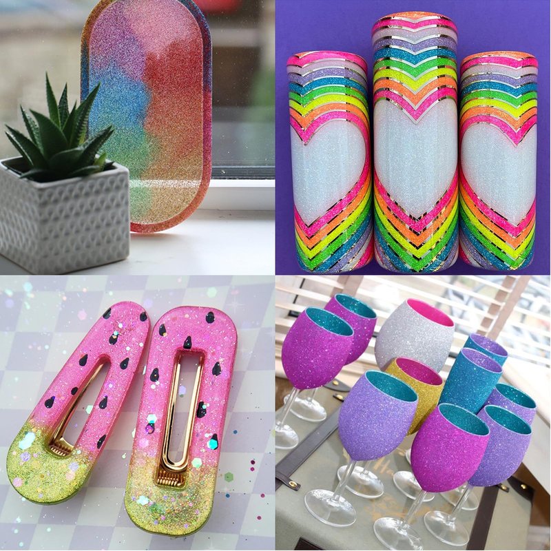 Ultra Fine Glitter for Nails, Set of 45 Colors, Extra Fine Resin Glitter Powder, Holographic & Iridescent Glitter for Epoxy Resin, Body Glitter for Face Hair, Arts and Crafts Glitter Bulk for Tumblers