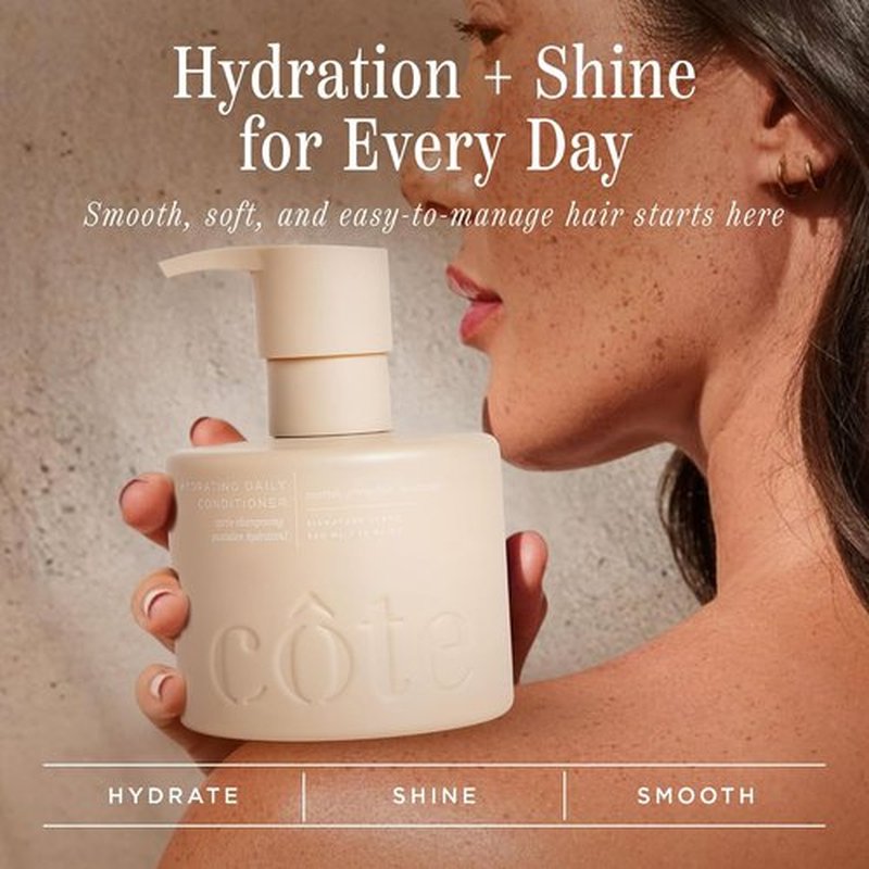 Cote Beauty Hydrating Conditioner - Effortless Detangling & Shiny Hair | Vegan & Cruelty-Free, 10 Fl Oz