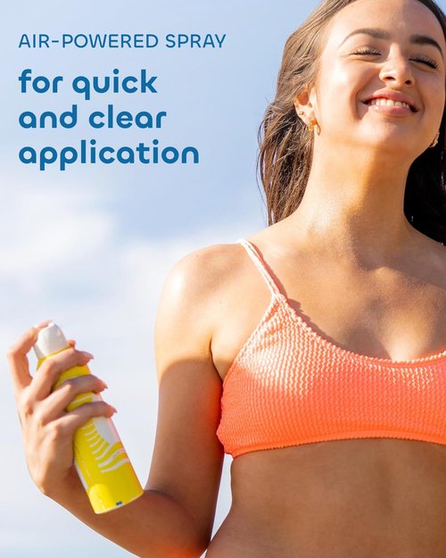 Seaweed Bath Co. Clear Guard SPF 40 Sport Broad Spectrum Sunscreen - Quick Dry, Air-Powered Spray - Natural Tropical Scent - With Sustainably Harvested Seaweed, Aloe, Avocado Oil - 6 oz