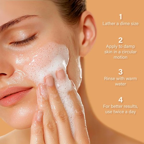 InstaNatural Vitamin C Cleanser - All-Natural Face Wash for Brightening & Uneven Texture | 6.7 FL Oz