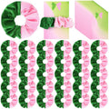 Yuxung 30 Sets Witch Party Favors Pink and Green Velvet Scrunchies with Princess Cards Wizard Witch Theme Party Gifts Soft Hair Ties Velvet Elastics Scrunchy Hairbands Hair Accessories for Women