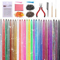 25 Colors Tinsel Hair Extension Heat Resistant With Tool,48 Inches 6000 Strands Fairy Hair extension kit for Halloween Cosplay Christmas New Year Birthday Theme Party,Highlights Sparkling Glitter Hair