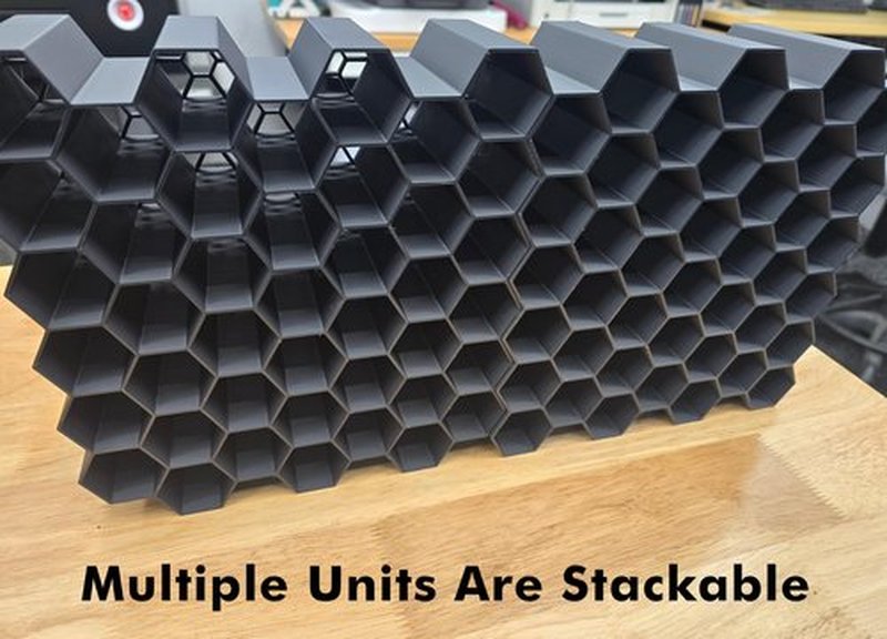 HexRacks Hair Dye Holder - Shades EQ & More - Wall Mountable or Stackable - Hair Sylist Dye Holder Rack | Holds 42 Bottles Per Section