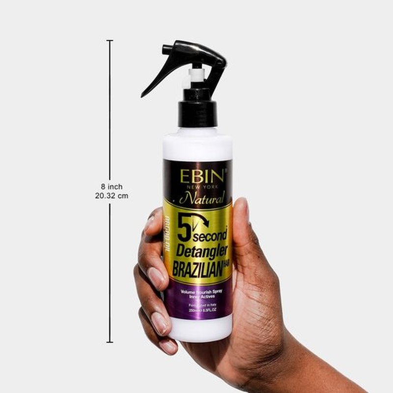 EBIN NEW YORK Detangling Hair Mist infused with Moroccan Argan Oil 8.5 oz / 250ml Bundle Adds Shine for Manageable Hair