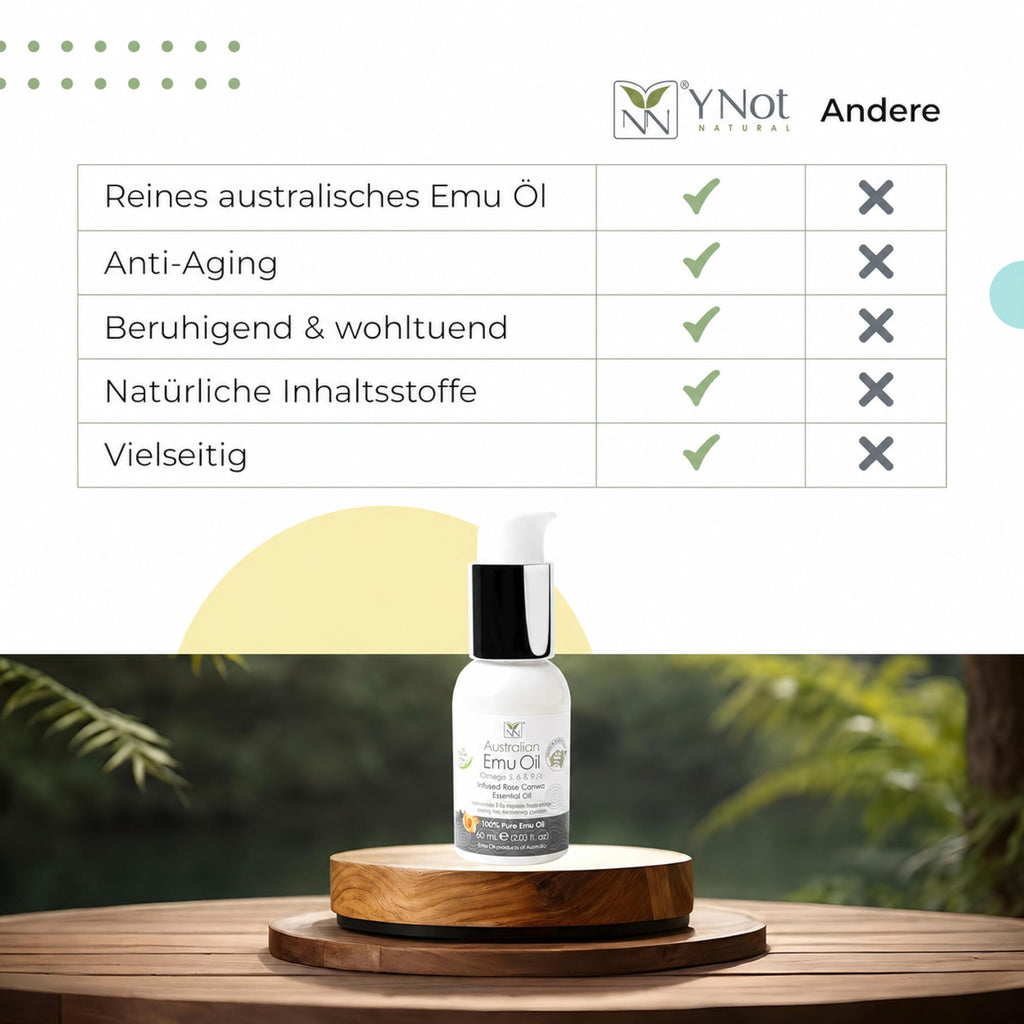 Y Not Natural Pure Emu Oil - Organic Moisture for Face, Body, Hair, Scalp & Nails - Rich in Omega 3-6-9, Vitamins & Essential Minerals - Australian Emu Oil (60ml) 2.03 fl oz - Pink Sugar