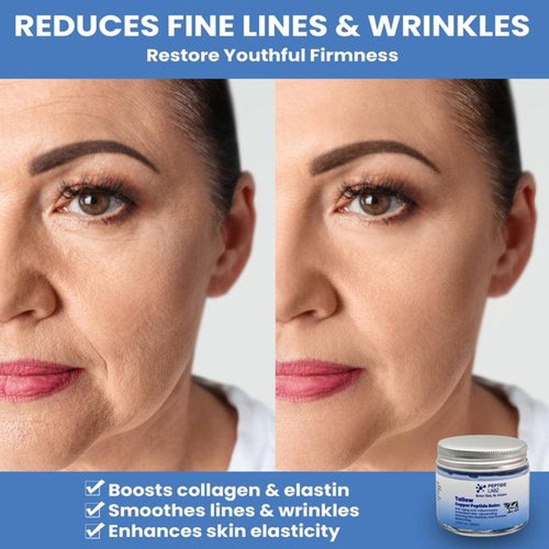 Copper Peptide Balm with Grass-Fed Tallow & Honey Extract – Copper Tripeptide-1, Licorice Root – Nourishing Skin Moisture Balm