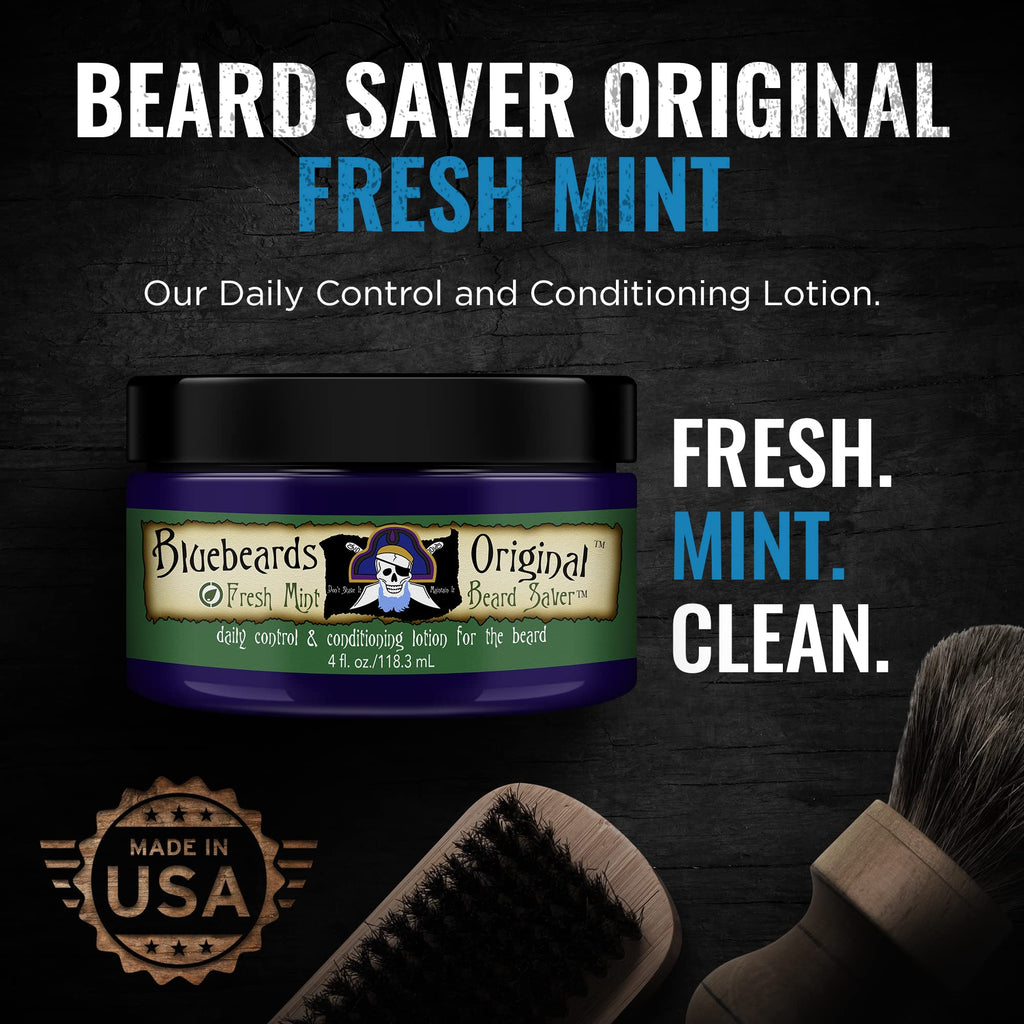 Bluebeards Original Beard Balm Leave-In Conditioner for Men Fresh Mint 4 oz
