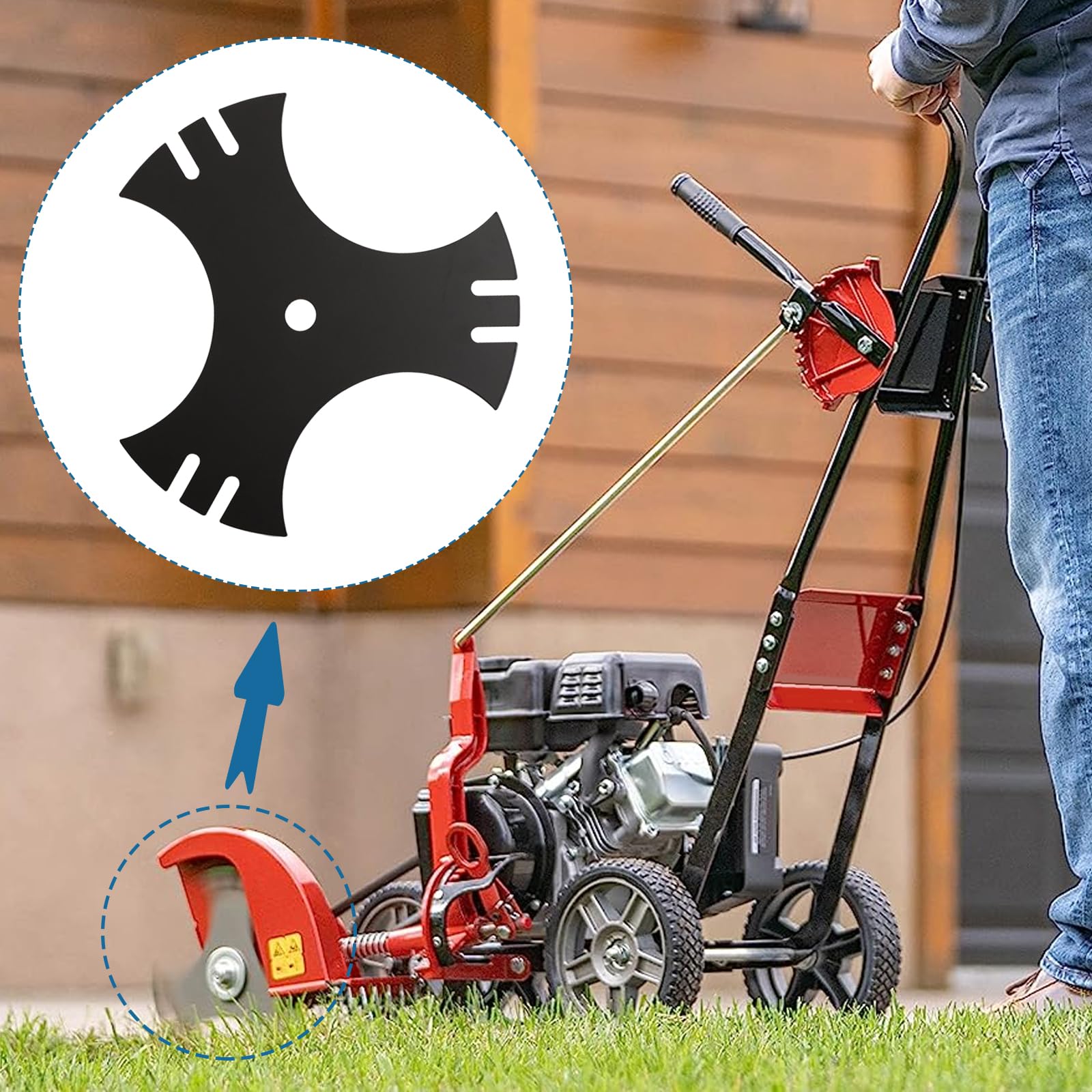 Bularie Edger Blade 781-0748 781-0748-0637 for Craftsman Troy-Bilt MTD Lawn Edger - 3-Side 9" Tri-Star Trencher Blade for B&S Sears McLane Gas Edger, Replace 40-009 490-105-M017 981-0748 - 2 Pack