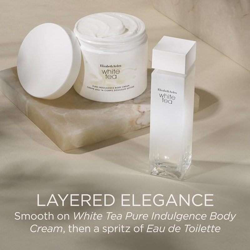 Elizabeth Arden White Tea Body Cream - Moisturizing Day & Night Lotion for Dry Skin, 13.54 oz