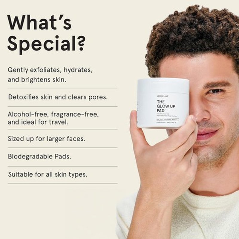 THE GLOW UP Rice Toner Pads - Daily Exfoliating Facial Pads with Centella, AHA, PHA & Niacinamide for Brightening & Radiance