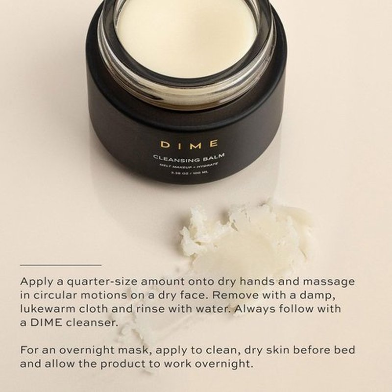 DIME Beauty Cleansing Balm - Hydrating Oil Makeup Remover & Face Cleanser with Squalane | 3.38 oz / 100 ml