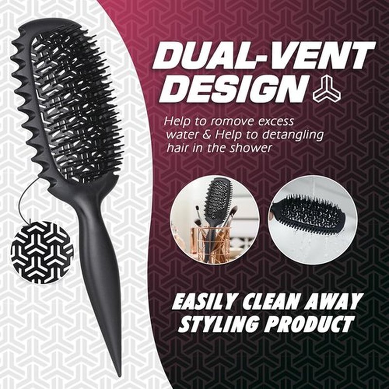 Candy Brush Curl Defining Vented Hair Brush - Effortless Detangling & Styling for All Hair Types