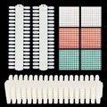 Tbestmax 3 Sets 216 Tips Nail Color Swatch, Double Layer Tips Clear Nail Color Display Palette Paint Practice Chart Swatches